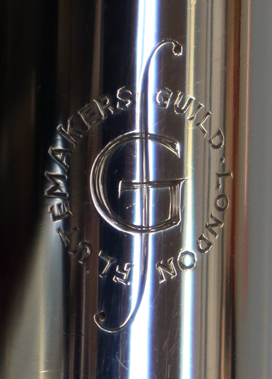 Flutemakers Guild London Kopfstueck Reform Gravur