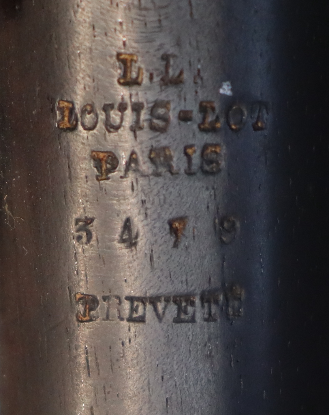 Louis Lot Paris konische Ringklappenfloete 3479 Stempel